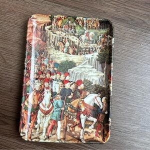 Vintage Webel Decorative Melamine tray with Historical Scene made in Italy